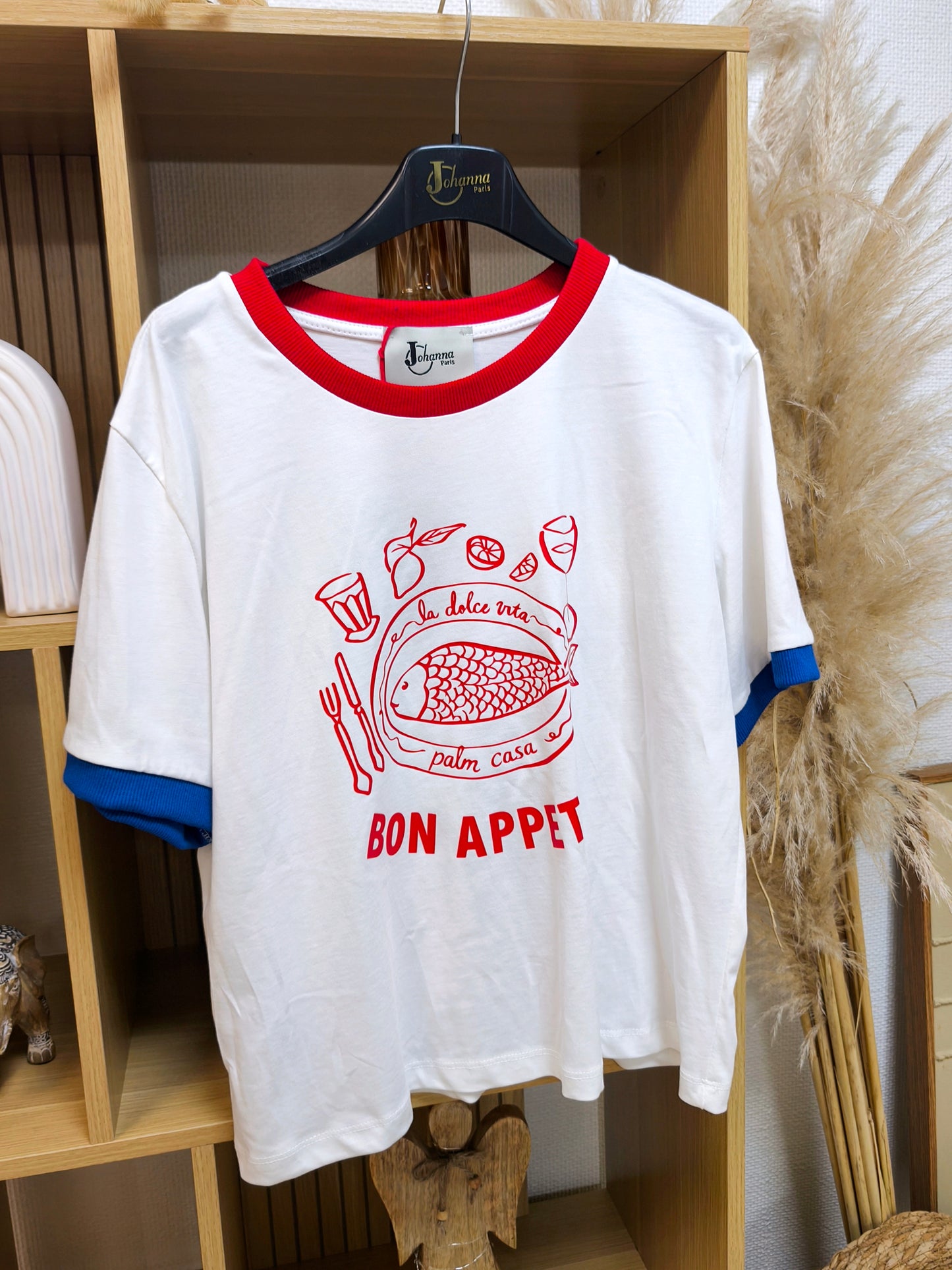Tee-shirt Bon Appétit Rouge - Johanna Paris