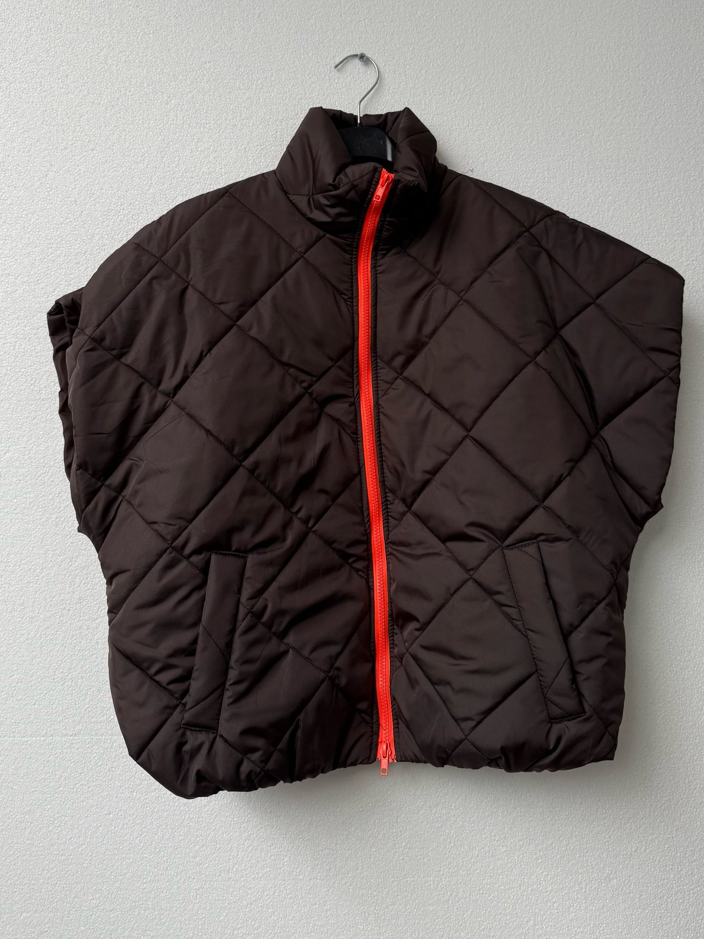 Veste Doudoune sans manches Calou Choco & Orange Zip