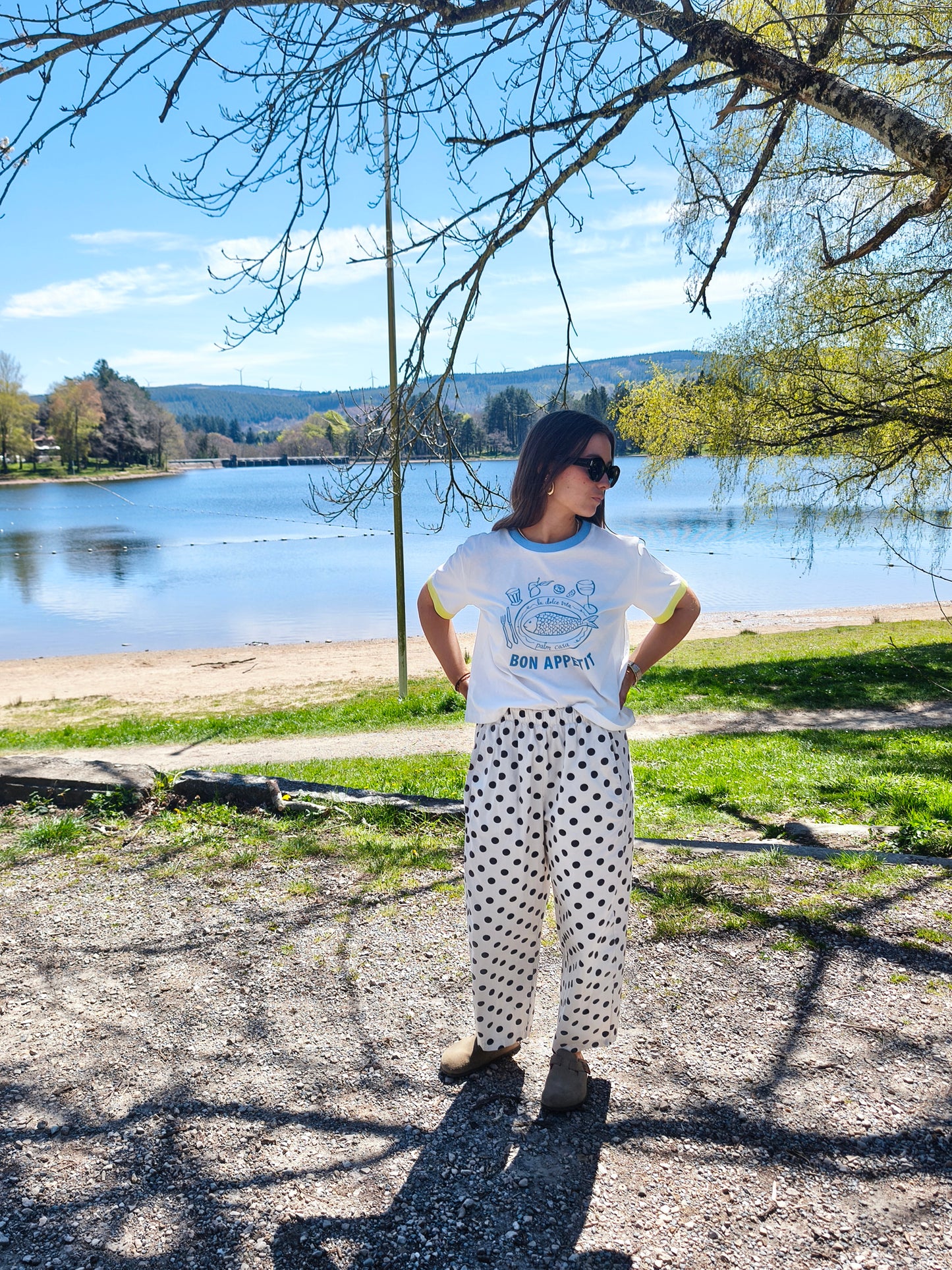 Tee-shirt Bon Appétit Bleu Ciel - Johanna Paris