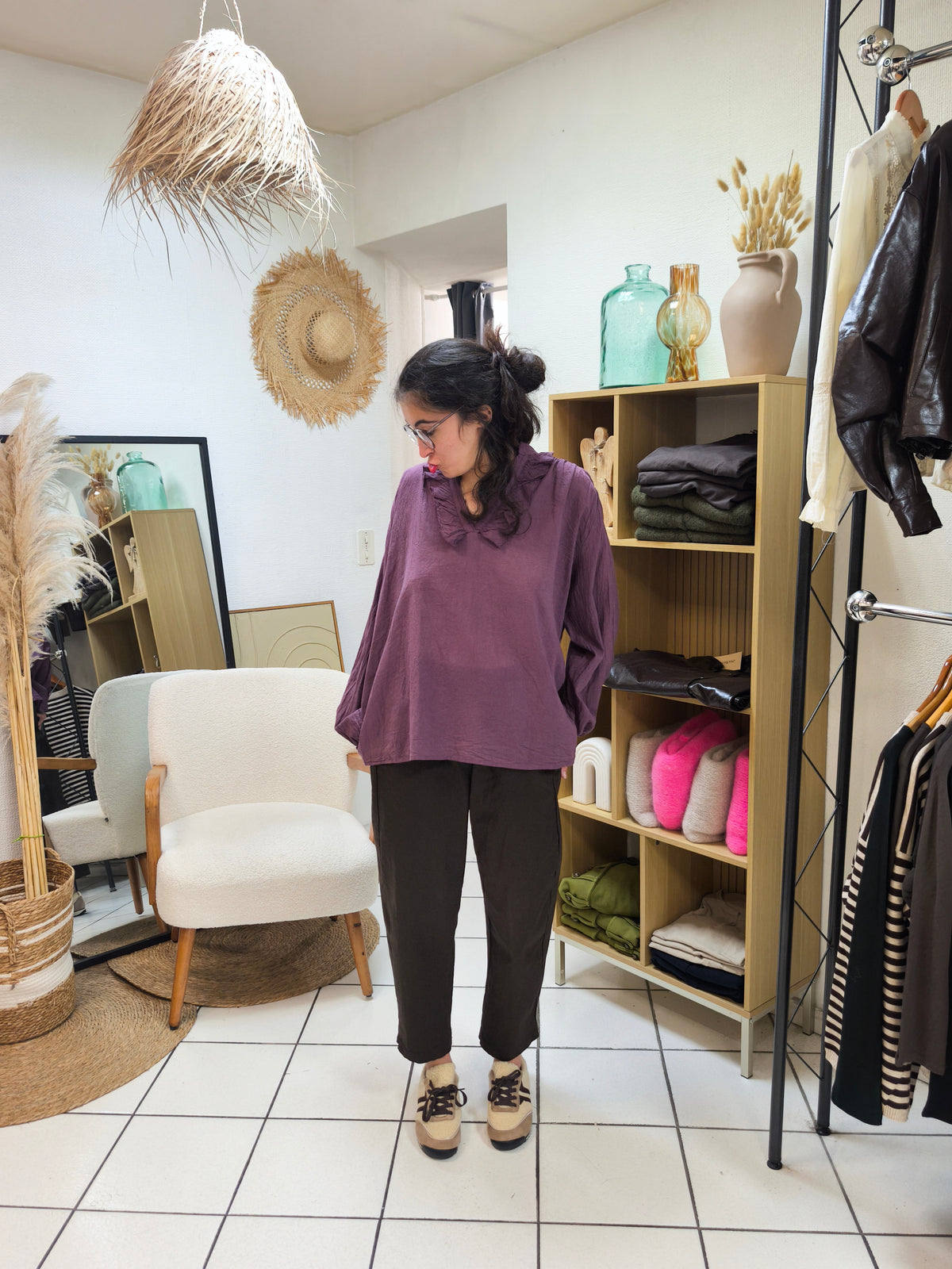 Blouse Clémence Violet - Johanna Paris
