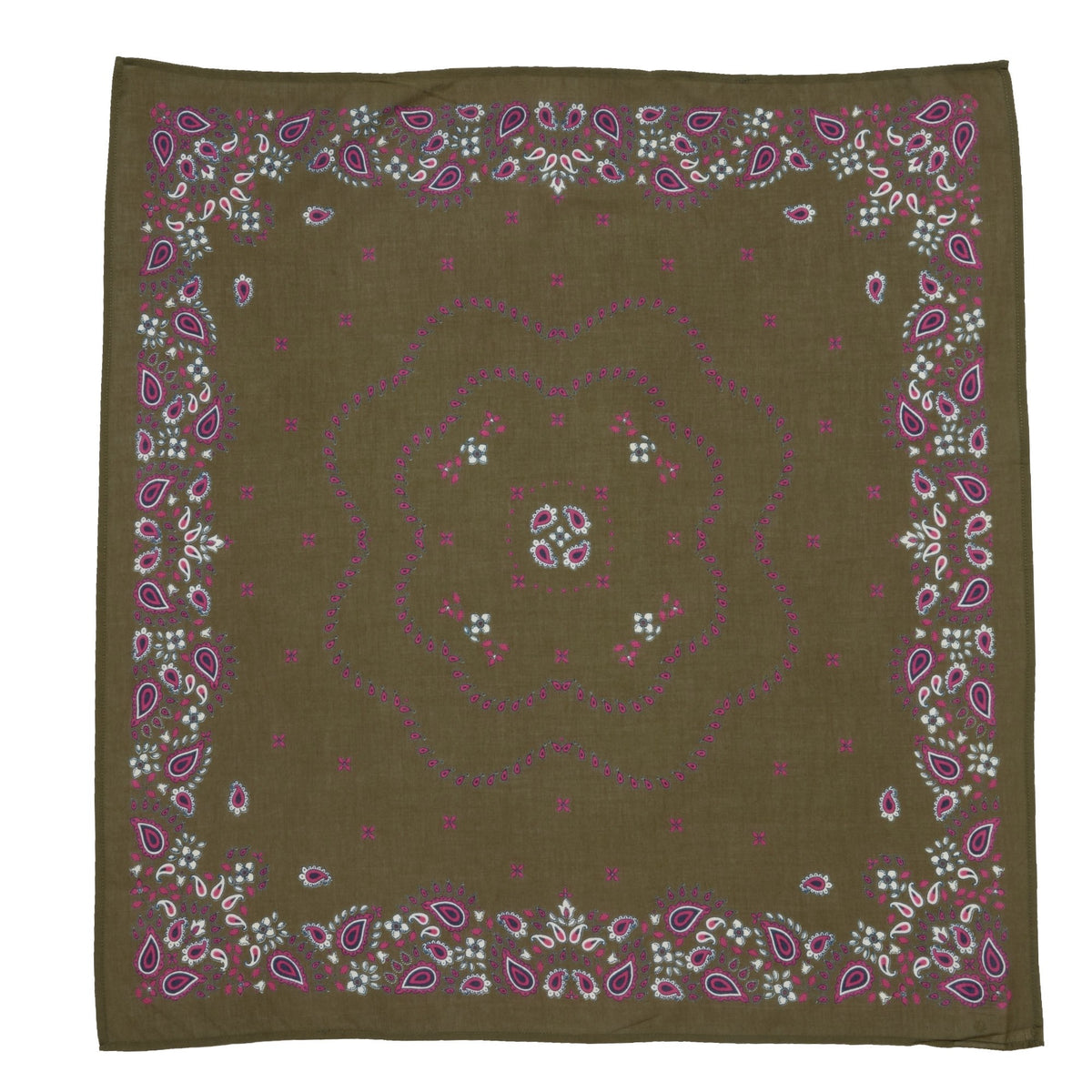 Petit foulard bandana kaki - Bonheur du jour Paris
