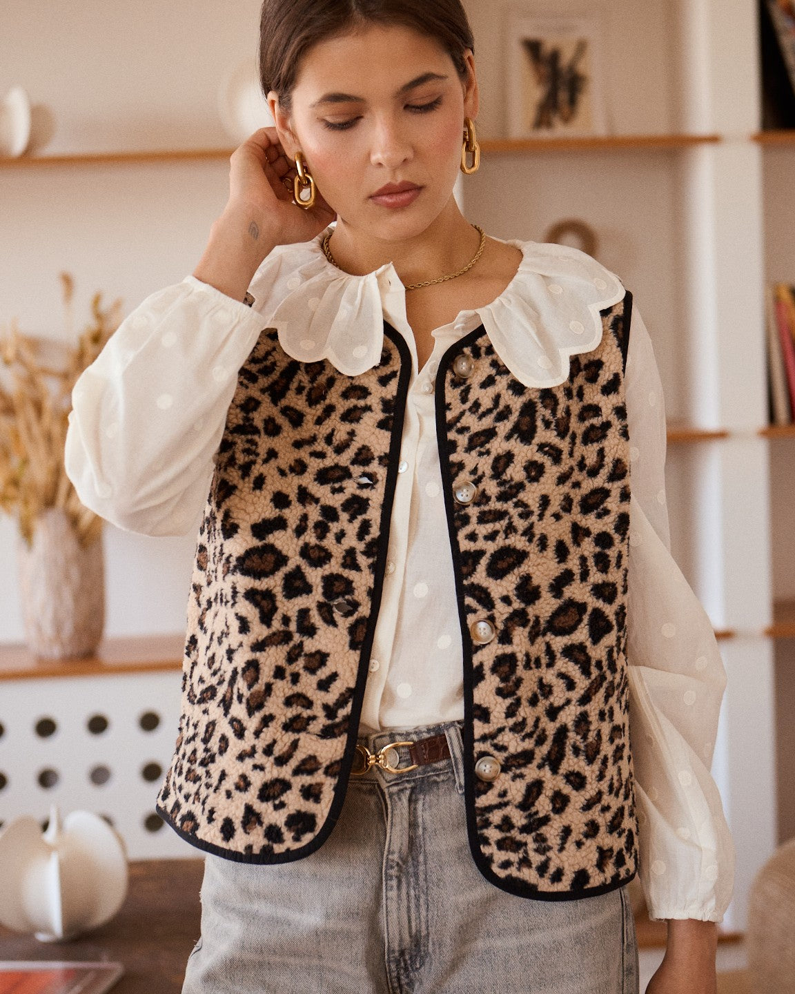 Gilet léopard