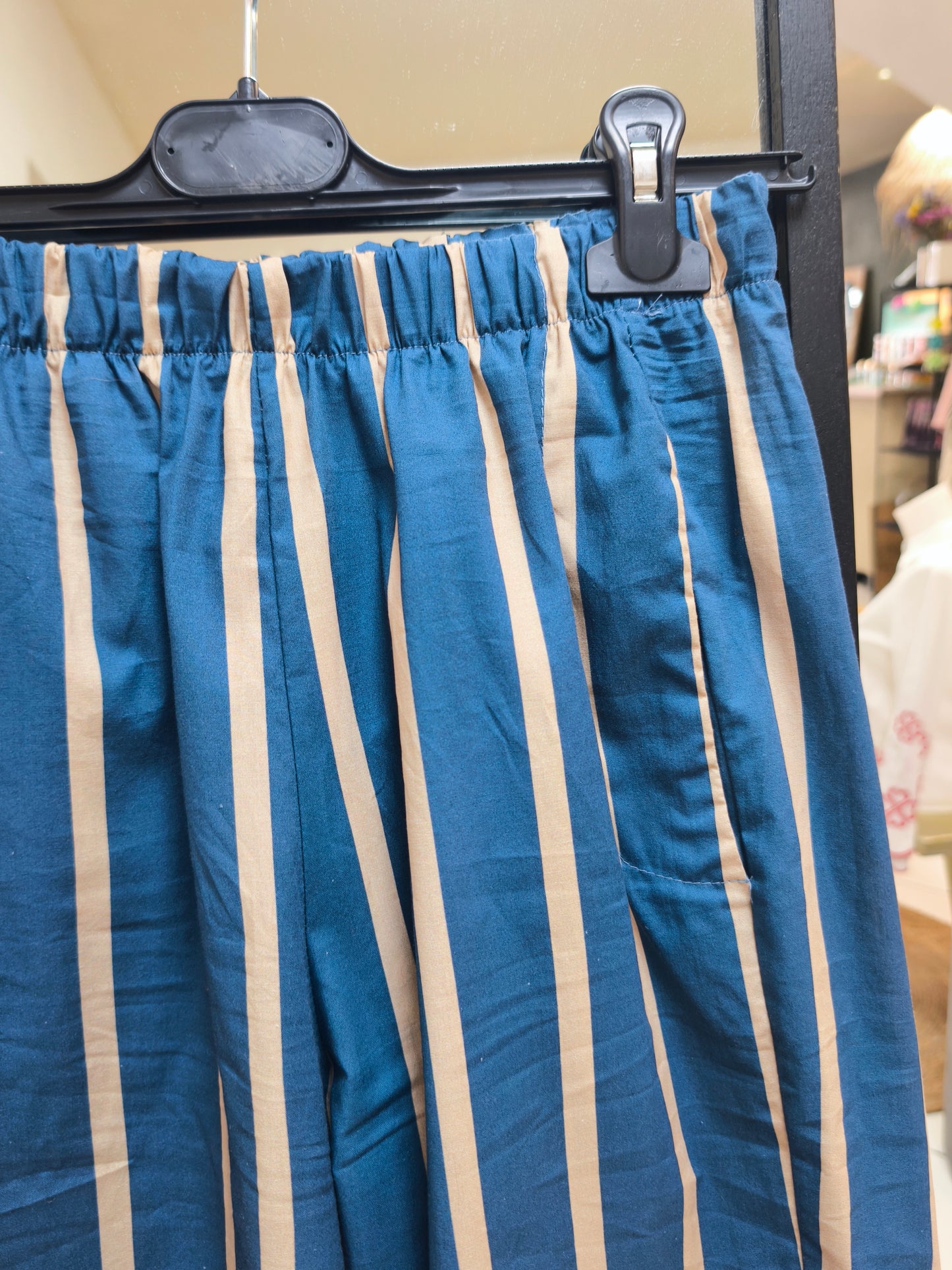 Pantalon Magic Rayé Bleu - Johanna Paris