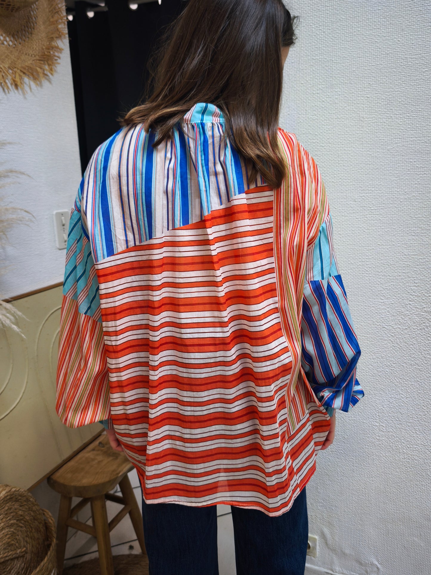 Chemise Multicolore Bleu Johanna Paris