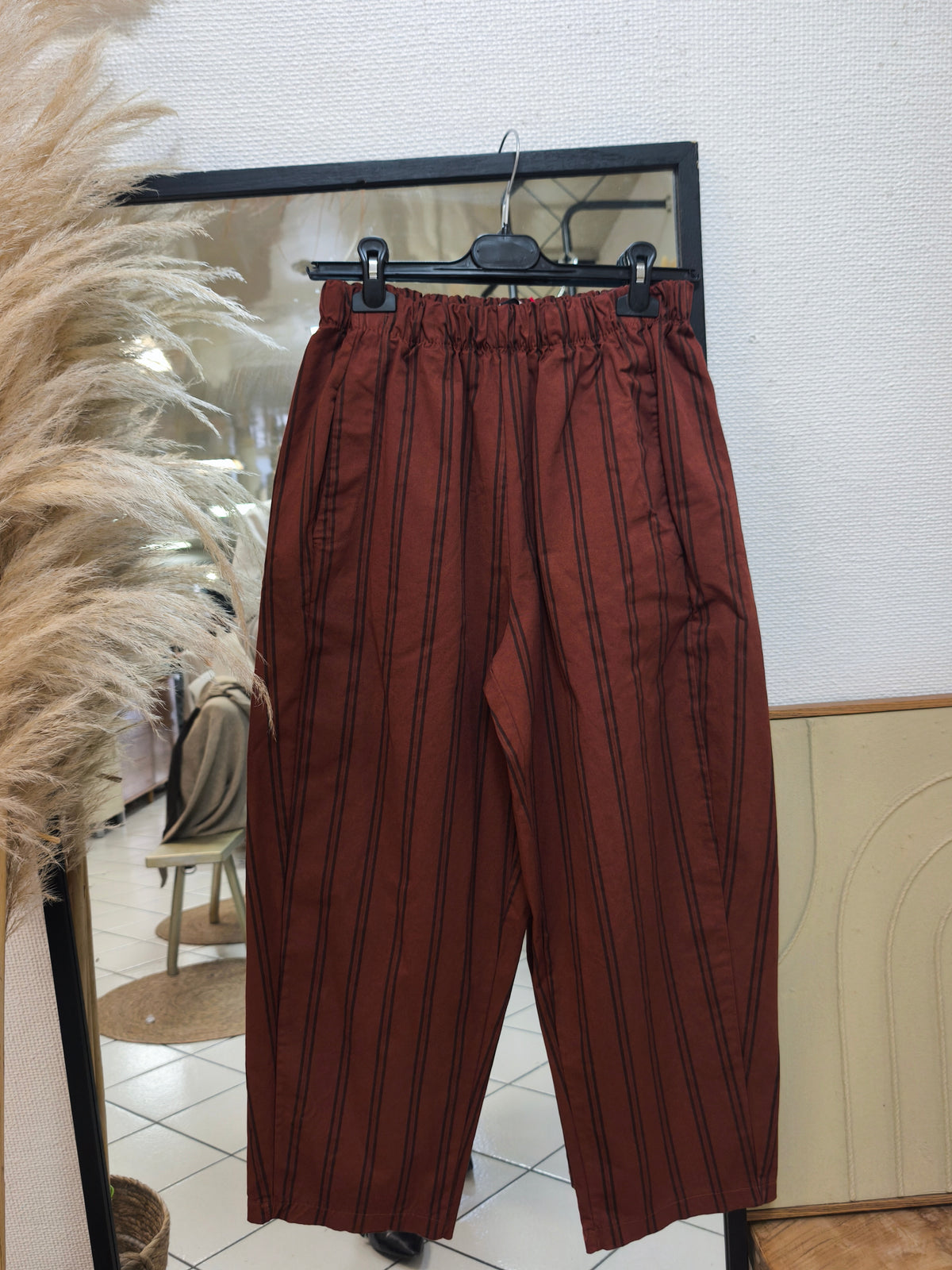 Pantalon Magic Terracotta Rayé - Johanna Paris