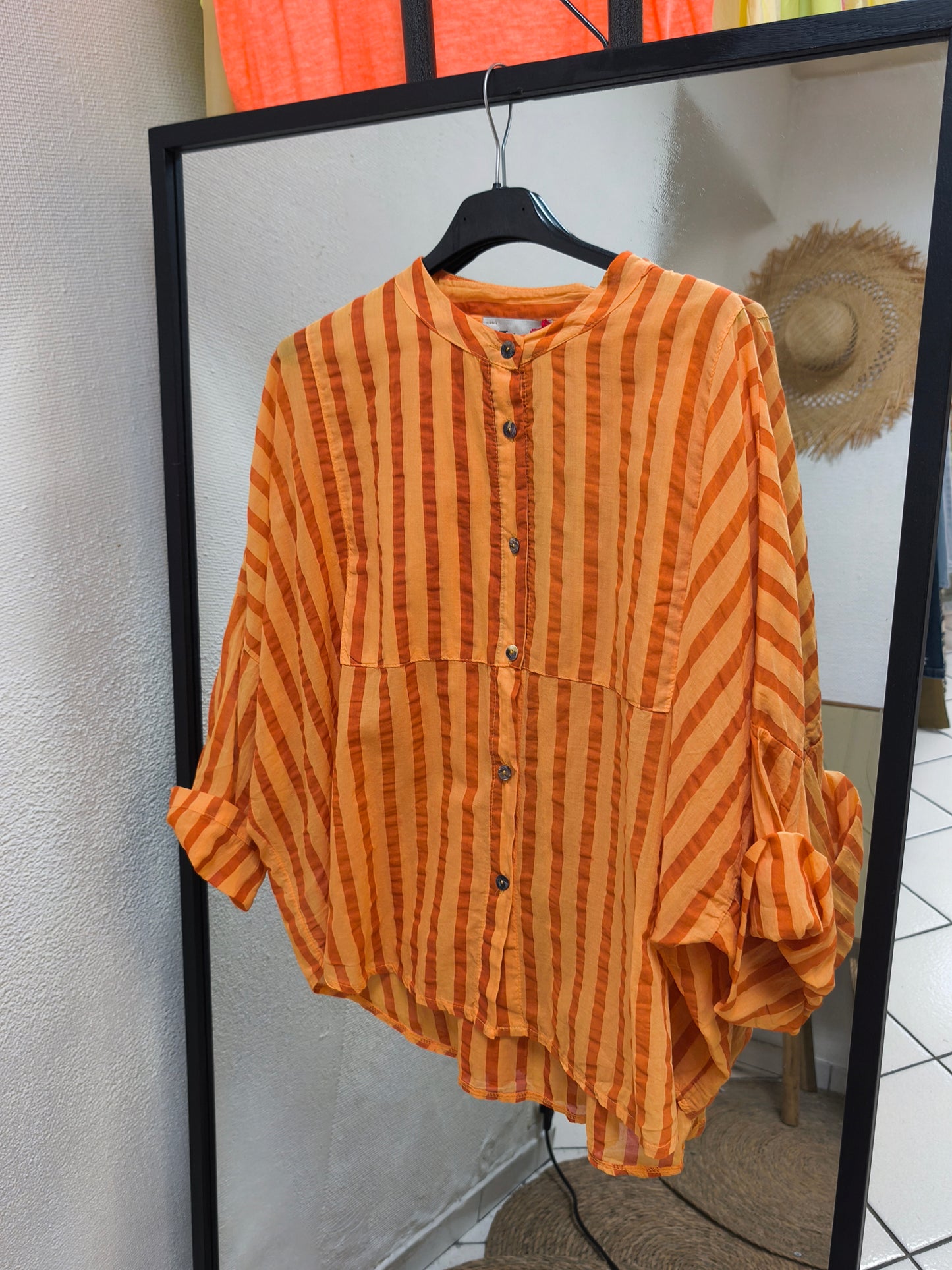 Chemise Adélaïde Orange - Johanna Paris