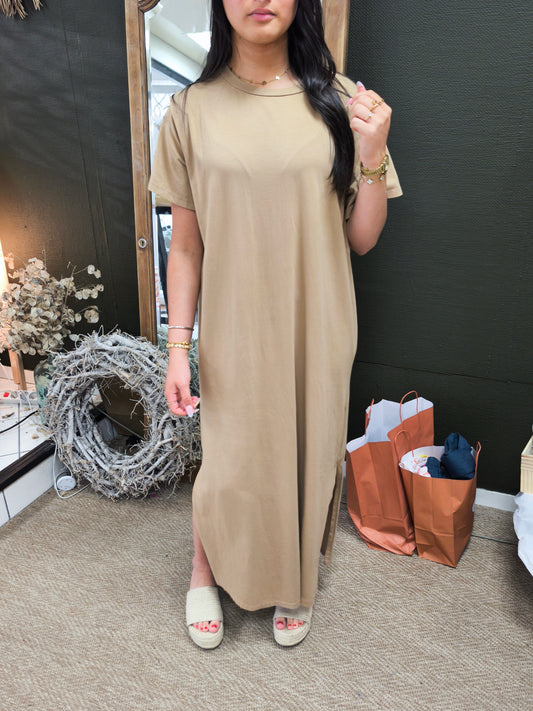 Robe Tee-Shirt Camel - Johanna Paris