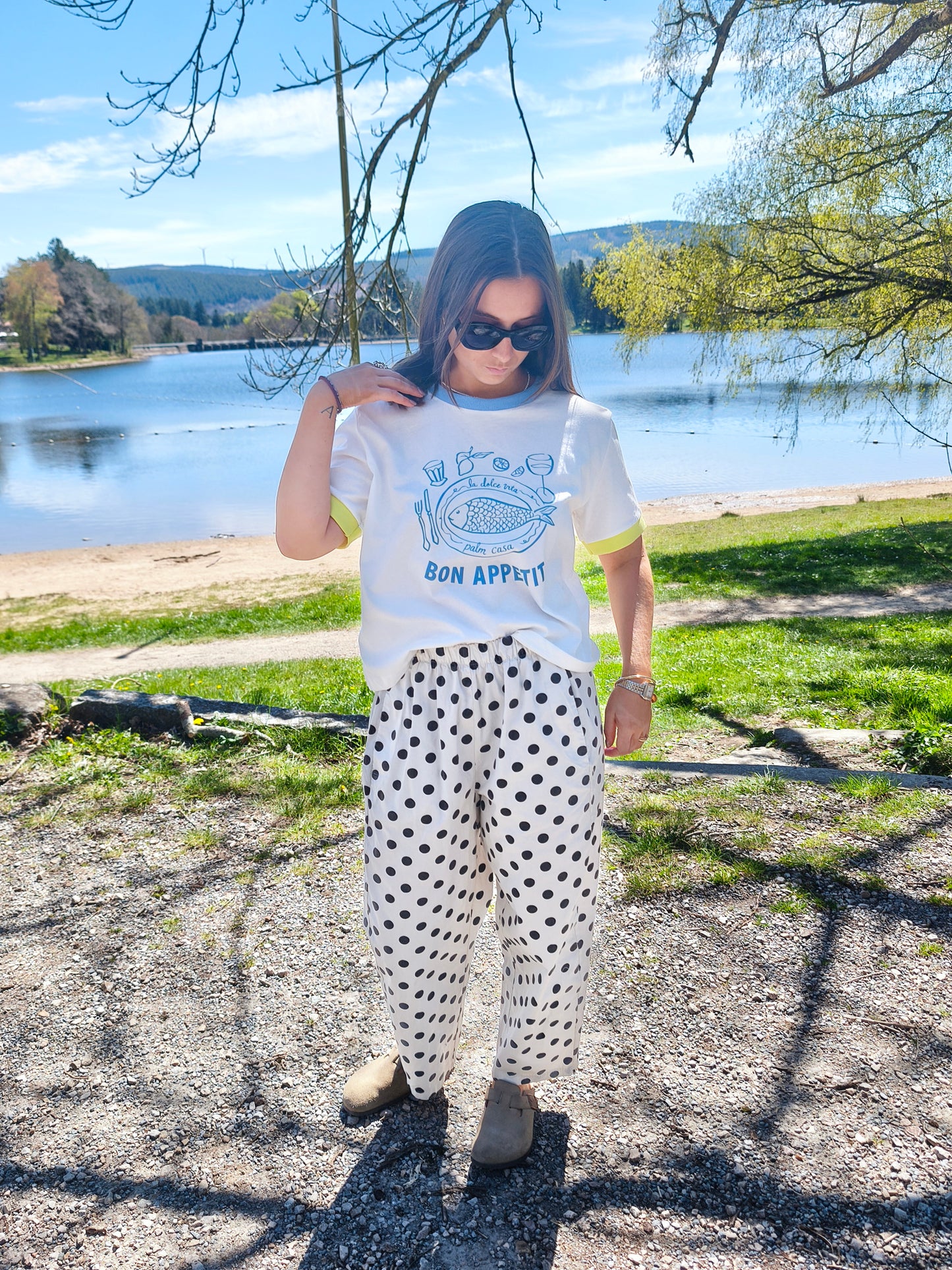 Pantalon Magic A POIS gris - Johanna Paris
