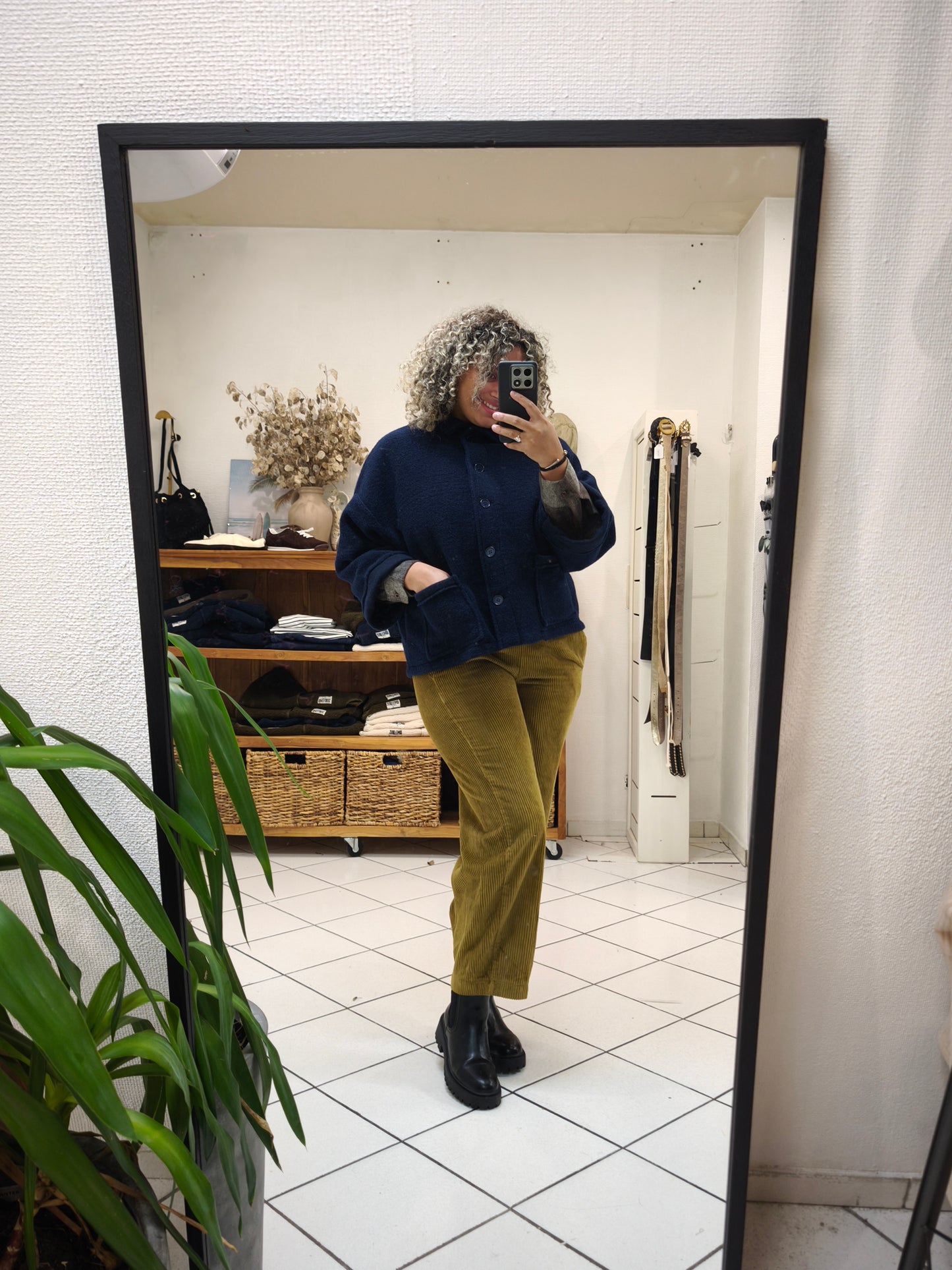 Pantalon Magic Velours Côtelé Moutarde - Johanna Paris