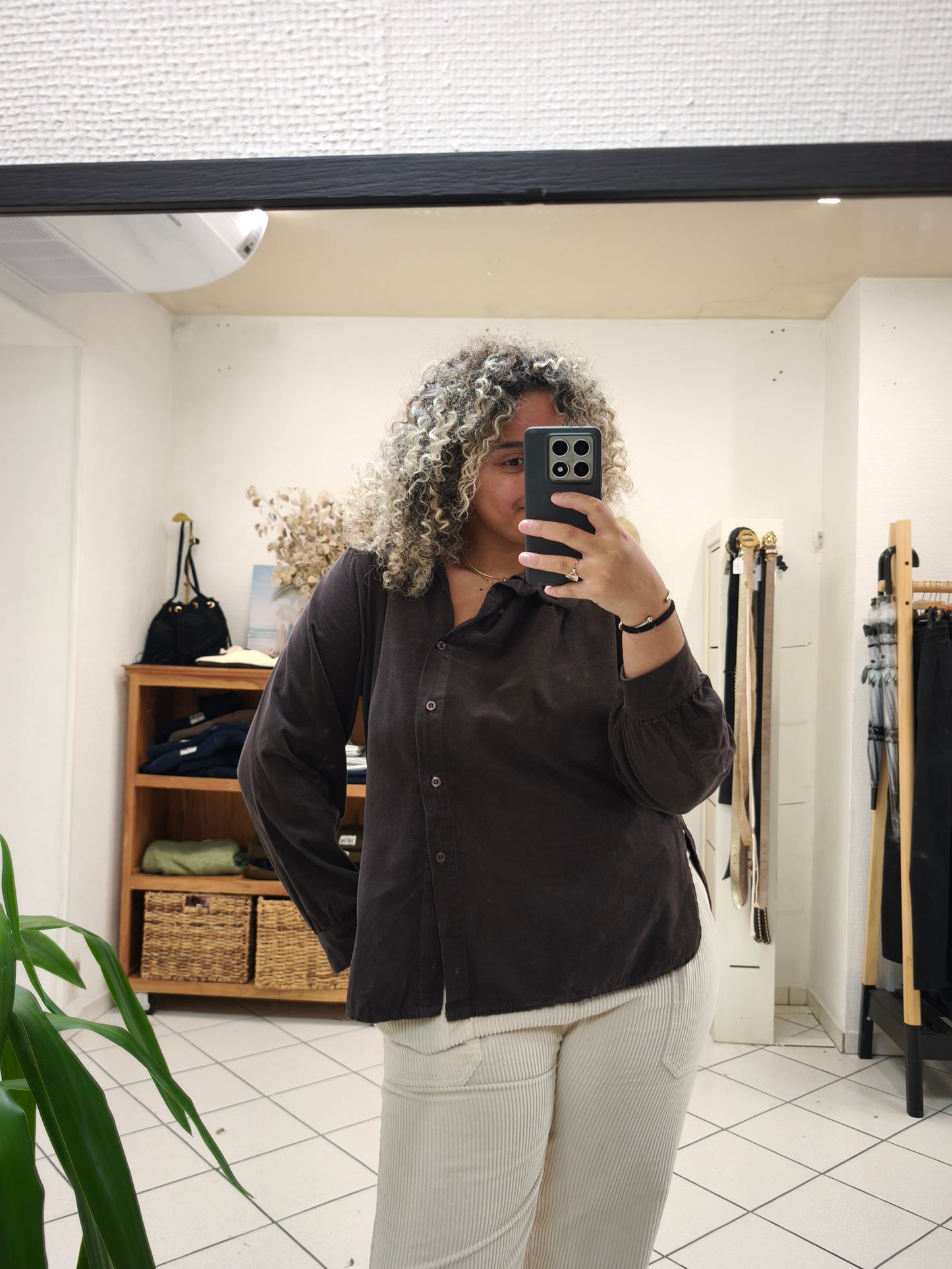 Chemise Noé Velours Choco - Johanna Paris