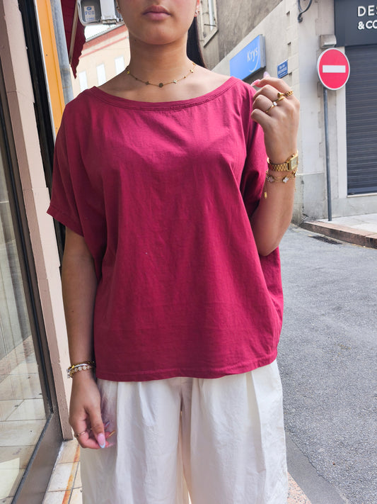 Tee-shirt Biba Bordeaux - Johanna Paris