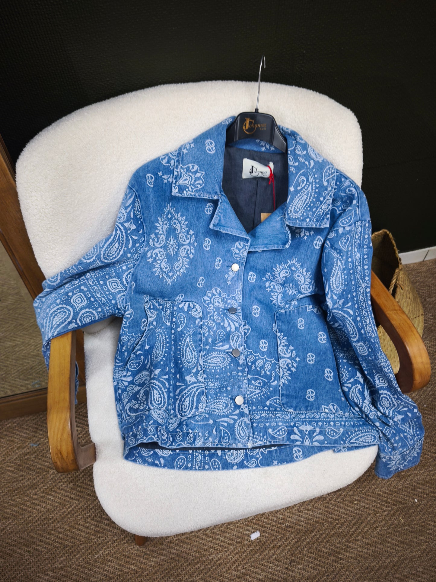 Veste Bandana Jeans Clair Johanna Paris