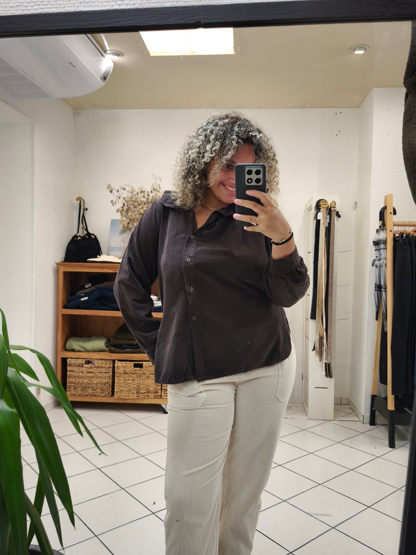 Chemise Noé Velours Choco - Johanna Paris