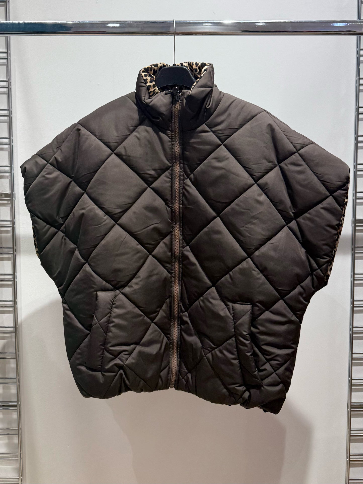 Veste Doudoune sans manches Calou Choco Léopard