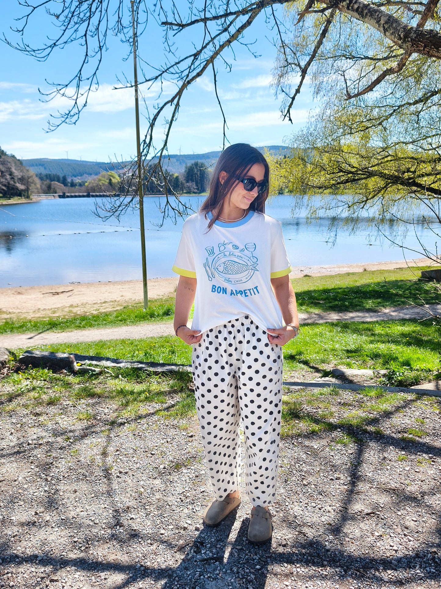 Pantalon Magic A POIS gris - Johanna Paris