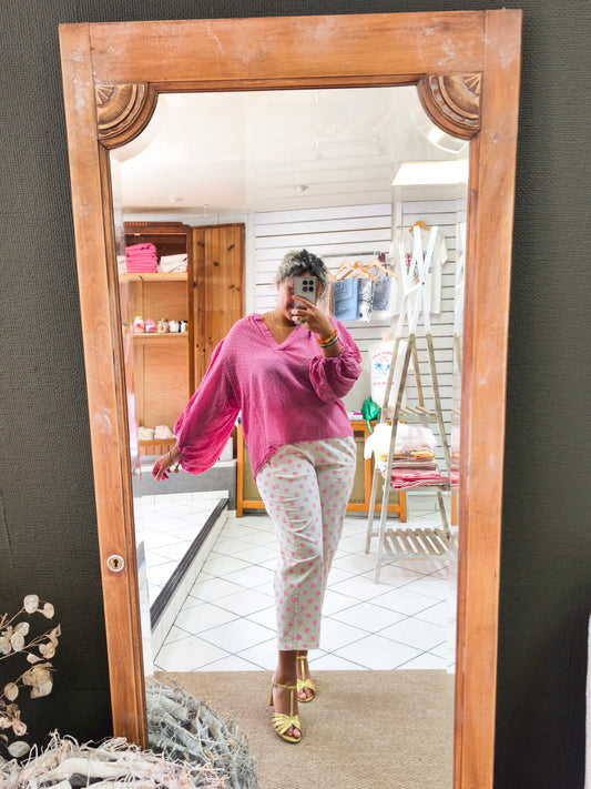 Pantalon Magic A POIS rose - Johanna Paris