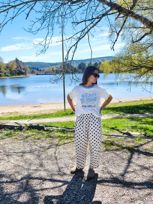 Pantalon Magic A POIS gris - Johanna Paris