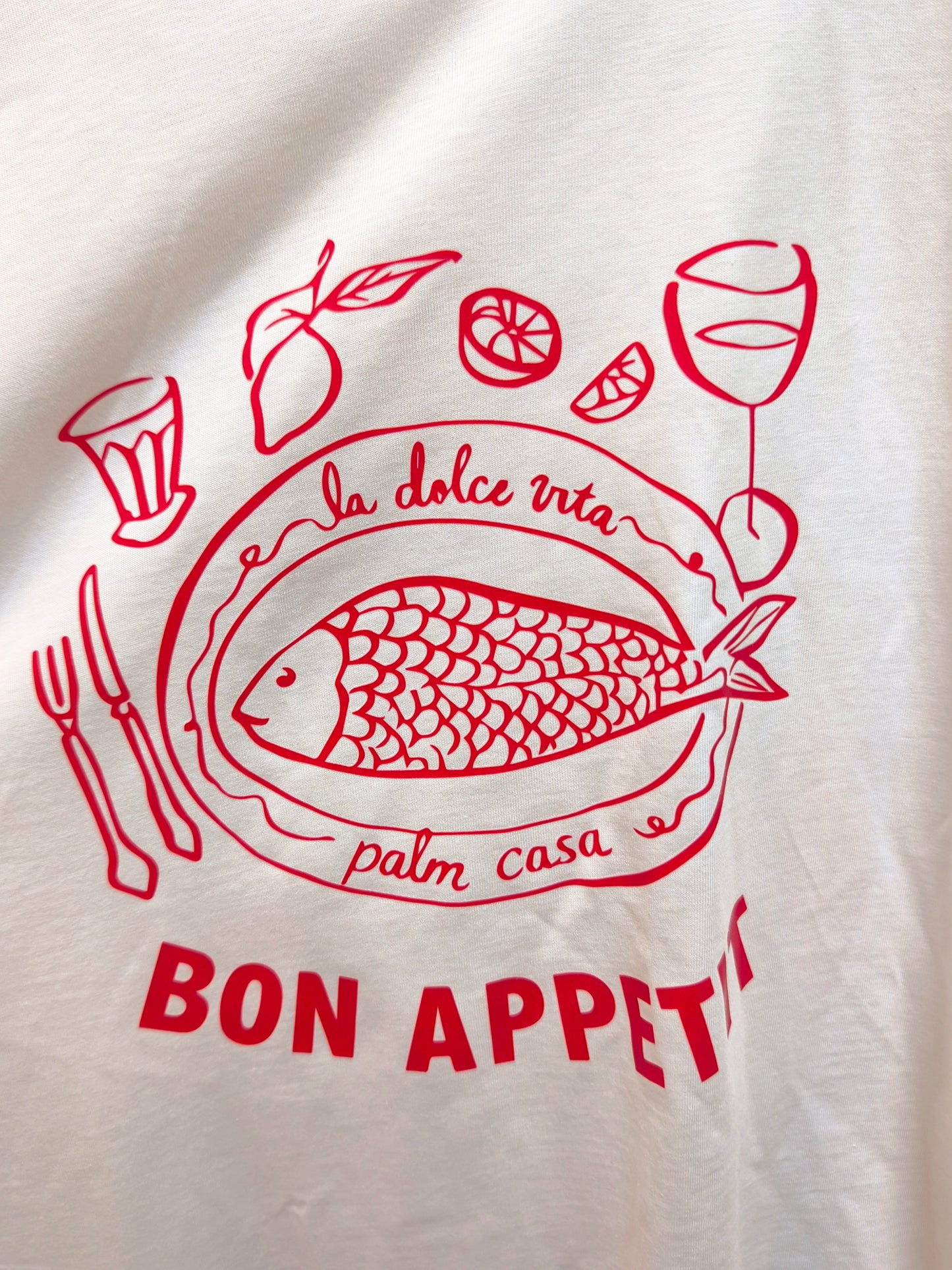Tee-shirt Bon Appétit Rouge - Johanna Paris
