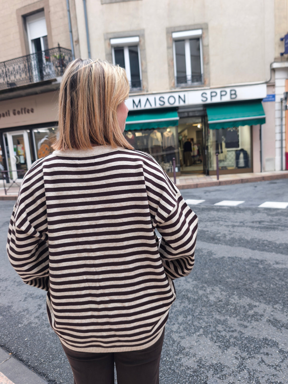 Pull Amé Rayé Choco