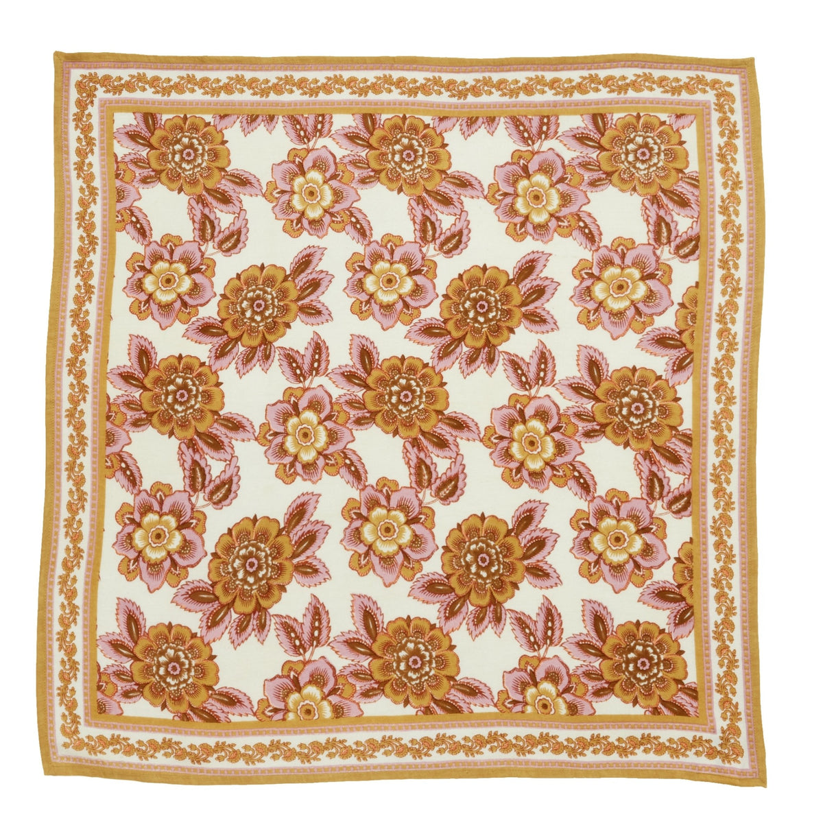 Petit Foulard Indien - Jakarta Rose - Bonheur du jour Paris