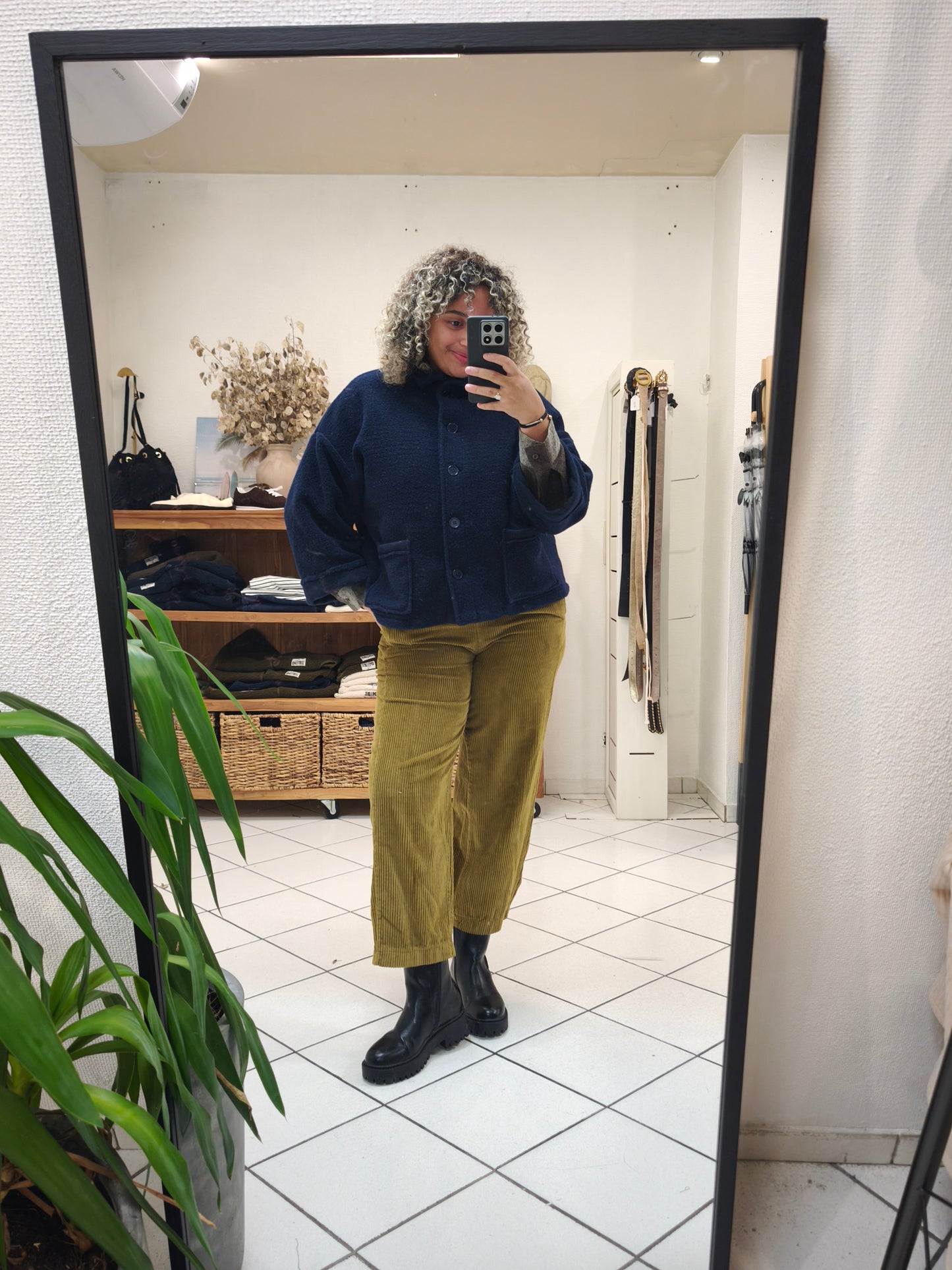 Pantalon Magic Velours Côtelé Moutarde - Johanna Paris